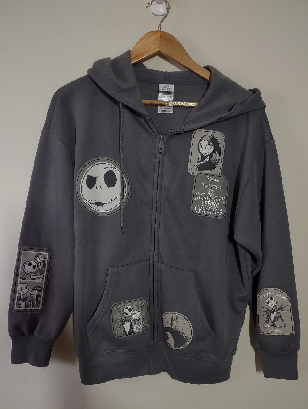 Disney The Nightmare Before Christmas Sweater Jacket Womens Size Large